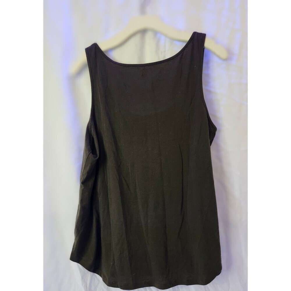 NY&Co. Green Tank Top with Sequin Heart Womens XL image 2